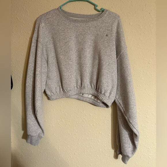 Balance Athletica Tops - Vitality Gray Cropped Sweatshirt